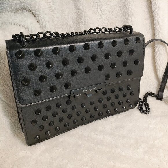 Foley & Corinna NWT Black Skyline Bandit Studded Crossbody Purse - Picture 14 of 15